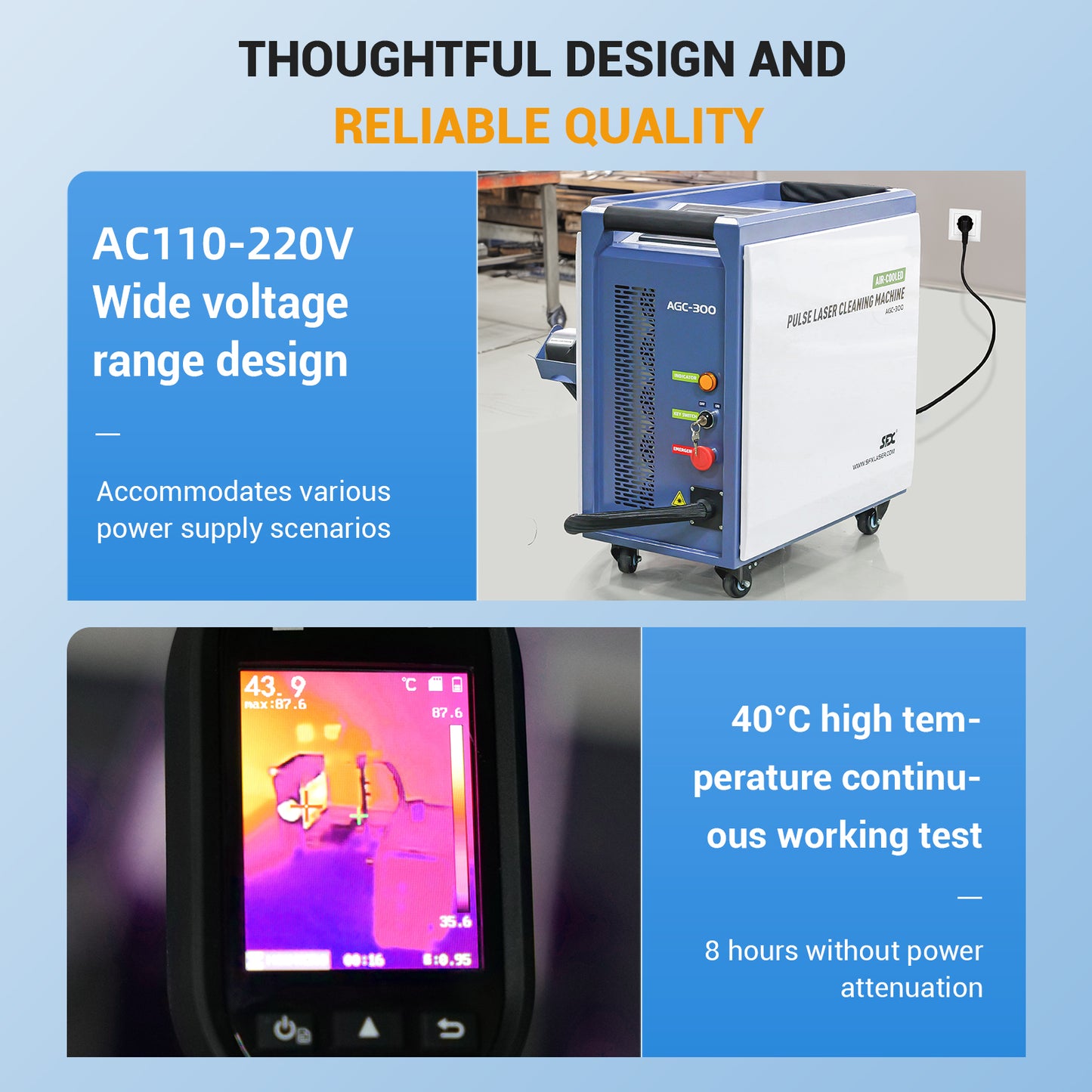 SFX AGC 300/500W High-Precision Pulsed Laser Cleaner with IoT Smart Interconnection Portable Laser Cleaneing for rust/oil stain/coating/paint removal