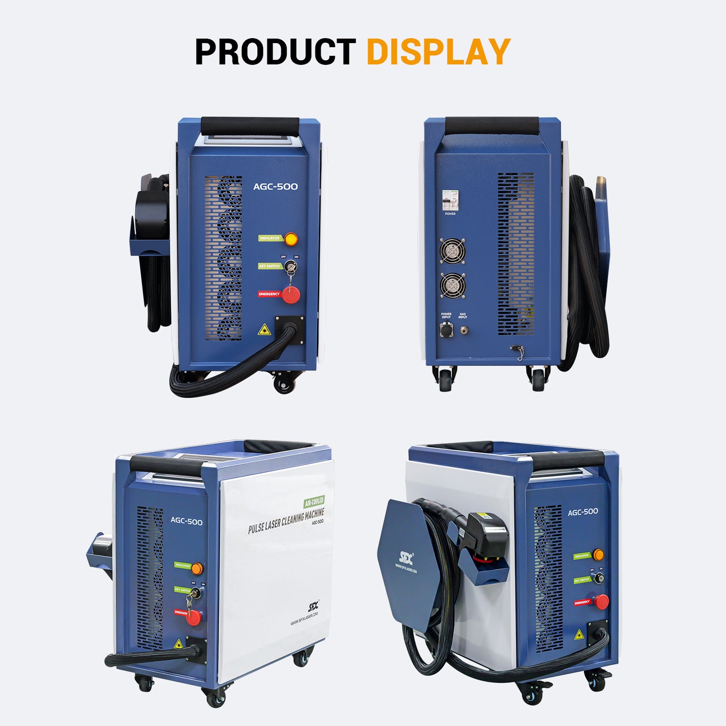 SFX AGC 300/500W High-Precision Pulsed Laser Cleaner with IoT Smart Interconnection Portable Laser Cleaneing for rust/oil stain/coating/paint removal