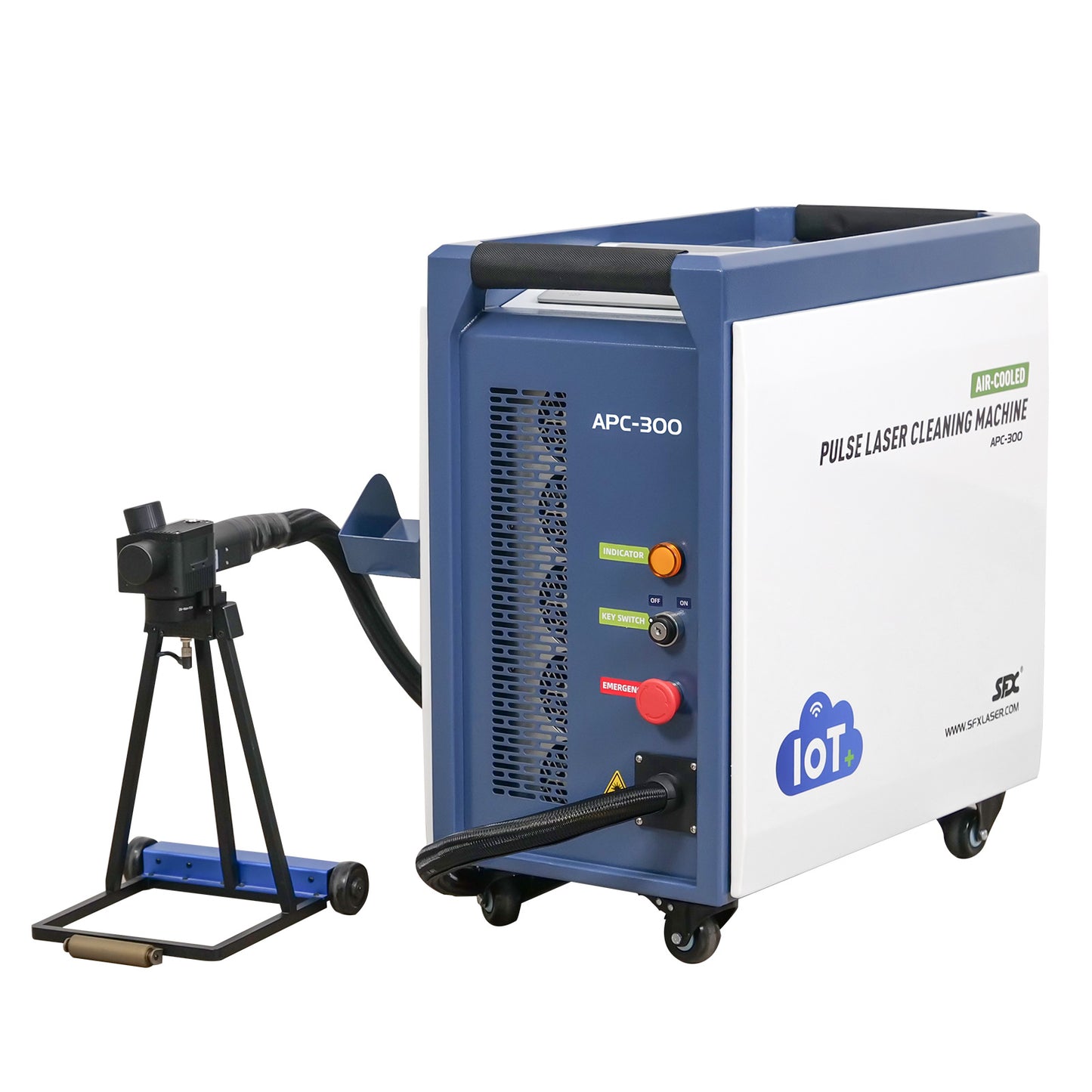 SFX Laser APC Pulsed Laser Cleaning Machine Air-Cooled Laser Rust Removal for Wood Metal