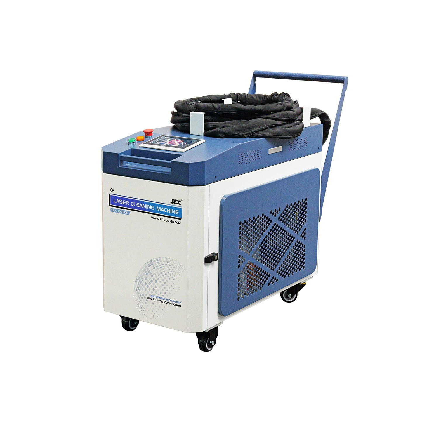 SFX SLC 2000W 3000W Double-Wobble IoT Laser Cleaner with Wide 270mm-300mm Scan Anti-Freeze Fiber Laser for Rust, Paint, Oil Removal, Industrial-Grade Smart Cleaning Machine