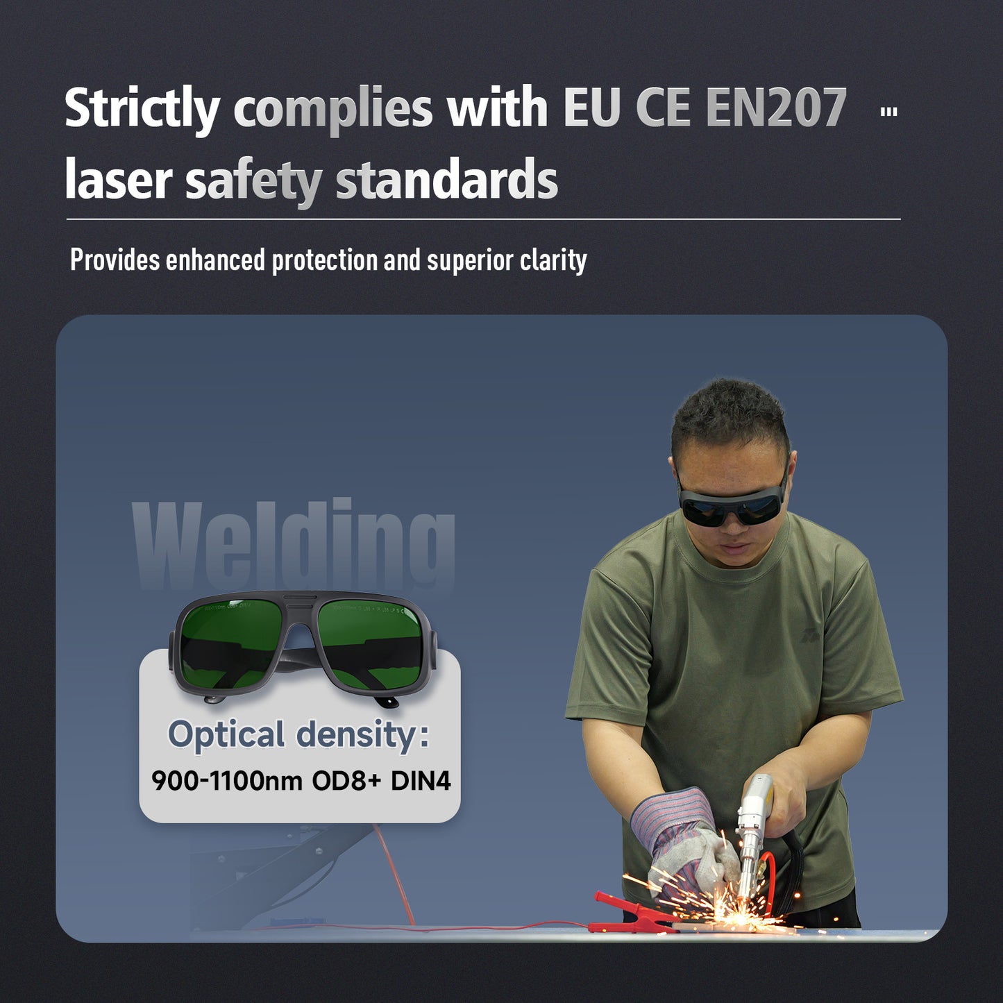 SFX Safety Glasses for Laser Cleaning Protective Glasses Main Protection Wavelength 800-1100nm
