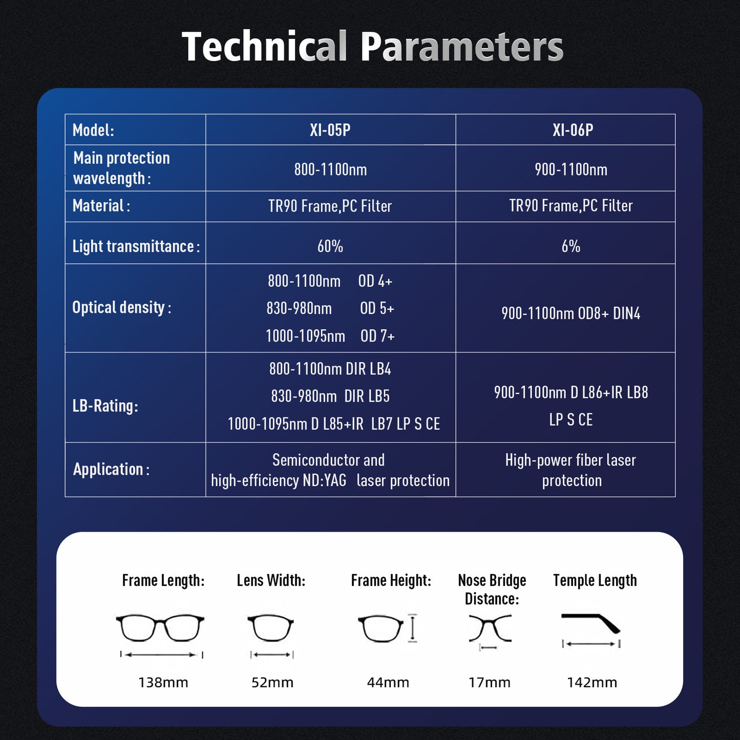 SFX Safety Glasses for Laser Cleaning Protective Glasses Main Protection Wavelength 800-1100nm
