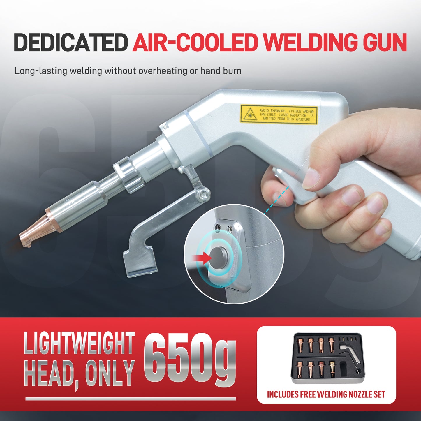 SFX ALW 1400W Integrated Laser Welder Air-Cooled Fiber Laser Welding Machine with Integrated Welding and Weldseam Cleaning for Stainless Steel