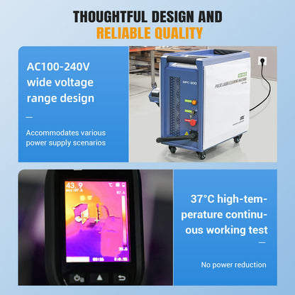 SFX MPC 200/300W Laser Cleaning Machine for Molds and Metals with Smart Remote Control, Anti-Reflection, Industrial Mold Cleaner