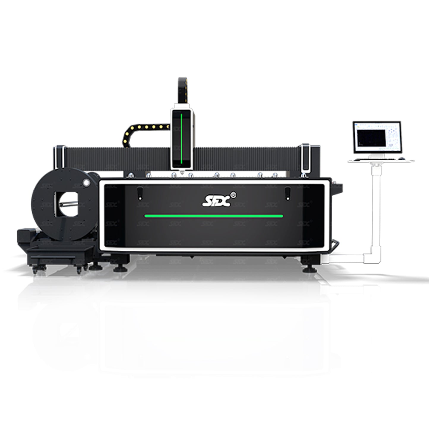 SFX 3KW/6KW Fiber Laser Metal Sheet/Tube Cutting Machine 1500x3000mm for SS, Mild Steel, Carbon Steel, Alloy Steel, Galvanized Sheet, Aluminum Plate Pipes