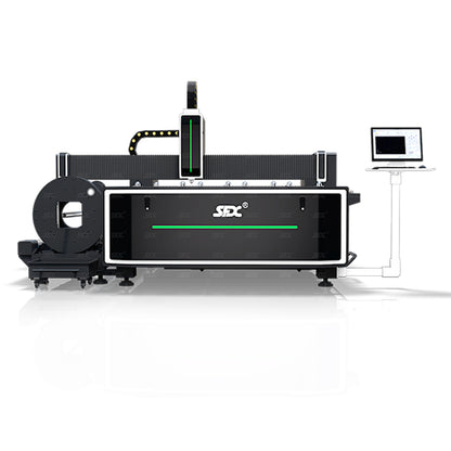 SFX 3KW/6KW Fiber Laser Metal Sheet/Tube Cutting Machine 1500x3000mm for SS, Mild Steel, Carbon Steel, Alloy Steel, Galvanized Sheet, Aluminum Plate Pipes