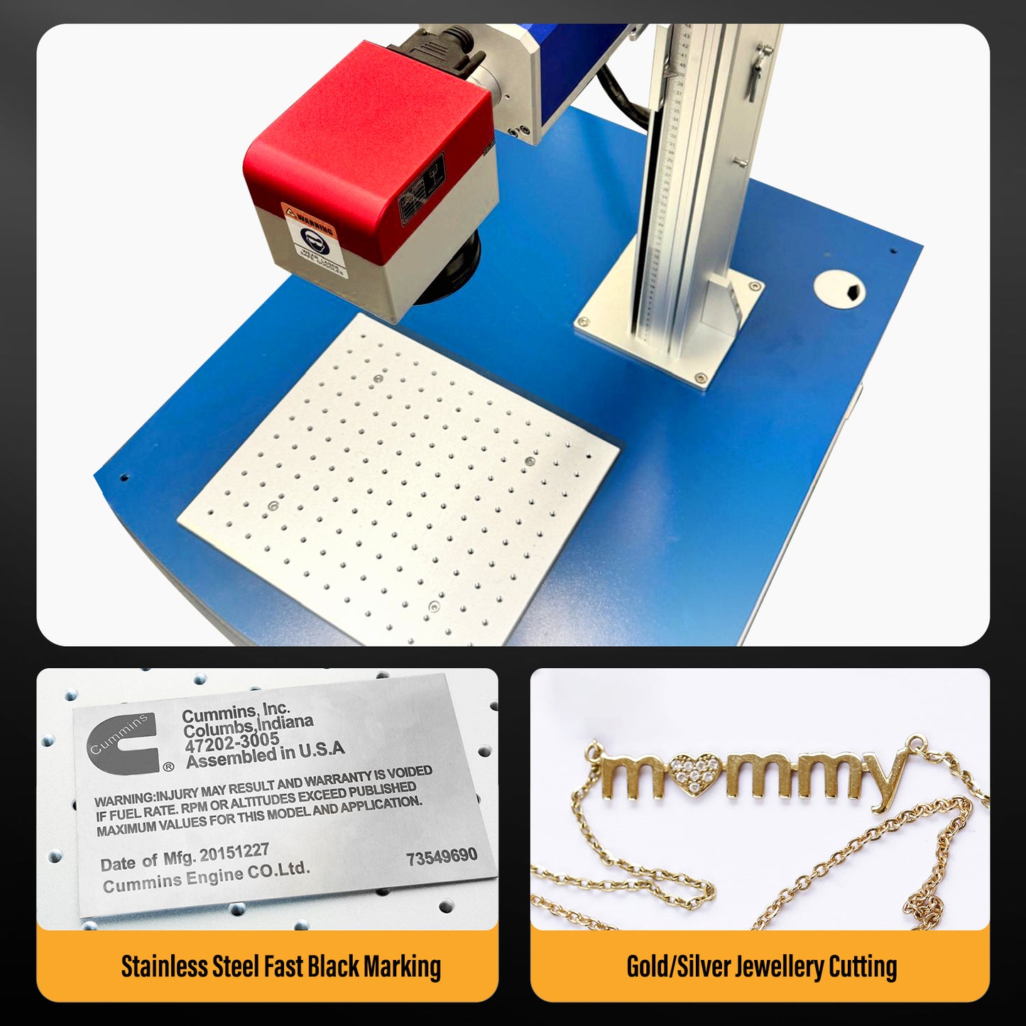 SFX-300GS 300W MOPA Desktop Fiber Laser Marking Machine 110V Fiber Engraver for Stainless Steel Black Marking & Metal Cutting