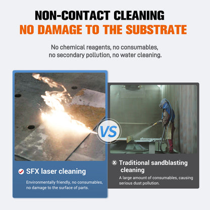 SFX ALC 1500W Laser Cleaning Machine with 250mm Wide Beam, Smart Control, No Consumables