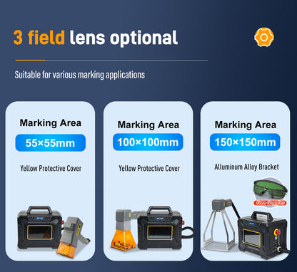 SFX 60W Laser Engraver Handheld Laser Marking Machine for 100×100mm Working Area 90/240V Portable Laser Marker for Metal, Wood