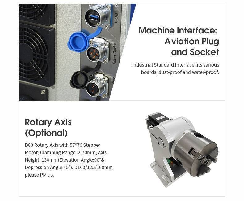 SFX Split 100W MOPA M7 EZCAD2.0 Fiber Laser Engraver Metal Deep Engraving Stainless Steel Color Marking Machine Lens Optional