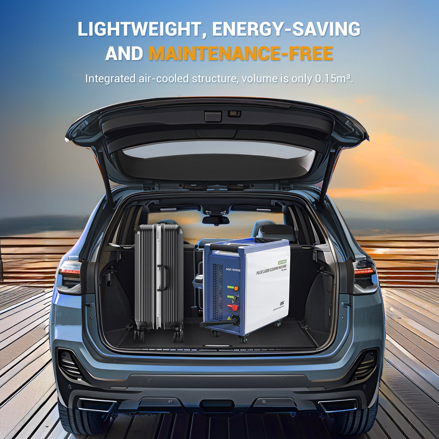SFX AGC 300W/500W Laser Cleaning Machine –110V IoT-Connected & Self-Propelled Pulsed Laser Rust Remover for Precise Metal Cleaning in Automotive, Rail, and Industrial Use