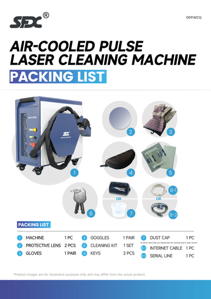 SFX 300W 500W Pulse Laser Cleaning Machine Air-Cooled Laser Rust Removal for Oil Rust Paint