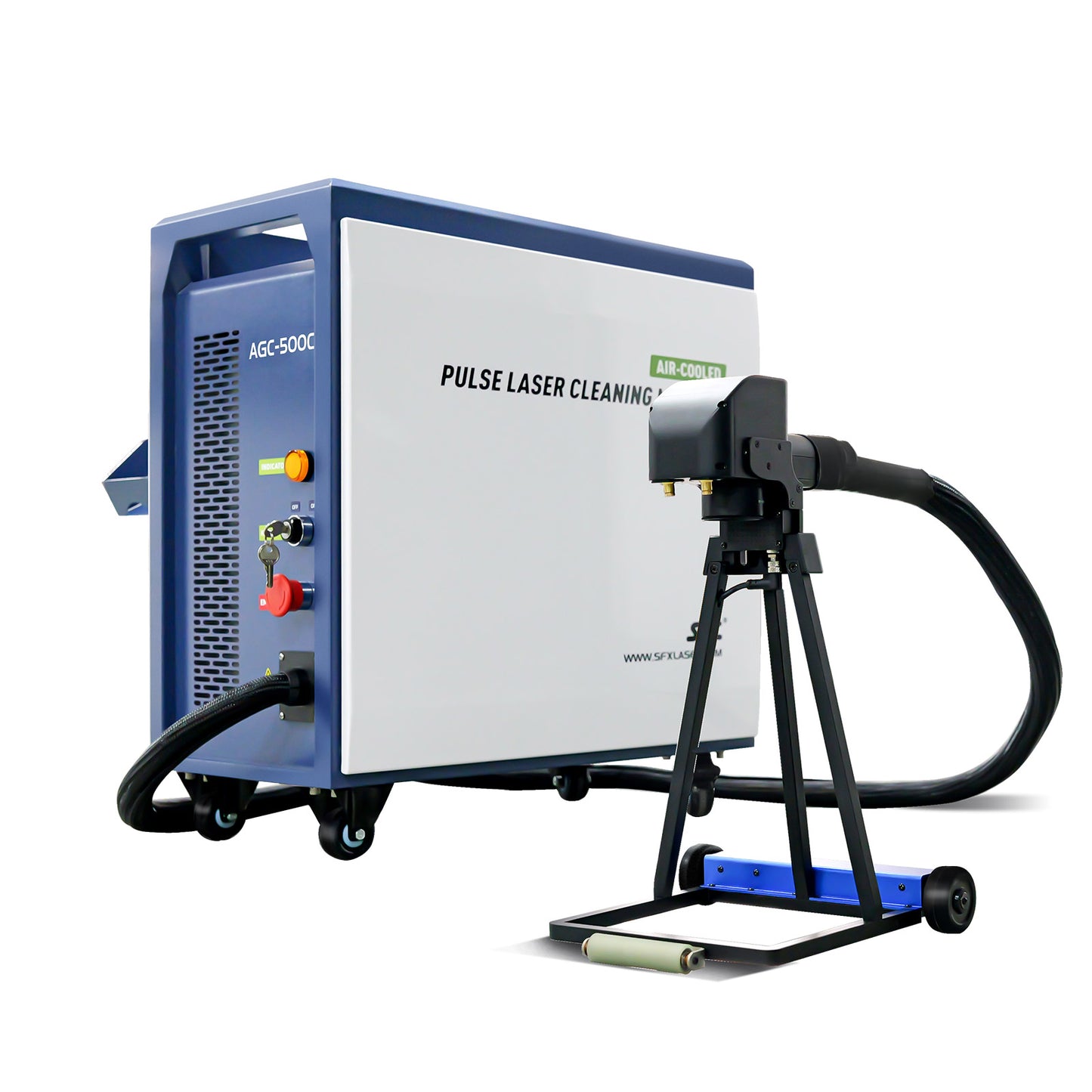 SFX AGC 300W/500W Laser Cleaning Machine –110V IoT-Connected & Self-Propelled Pulsed Laser Rust Remover for Precise Metal Cleaning in Automotive, Rail, and Industrial Use