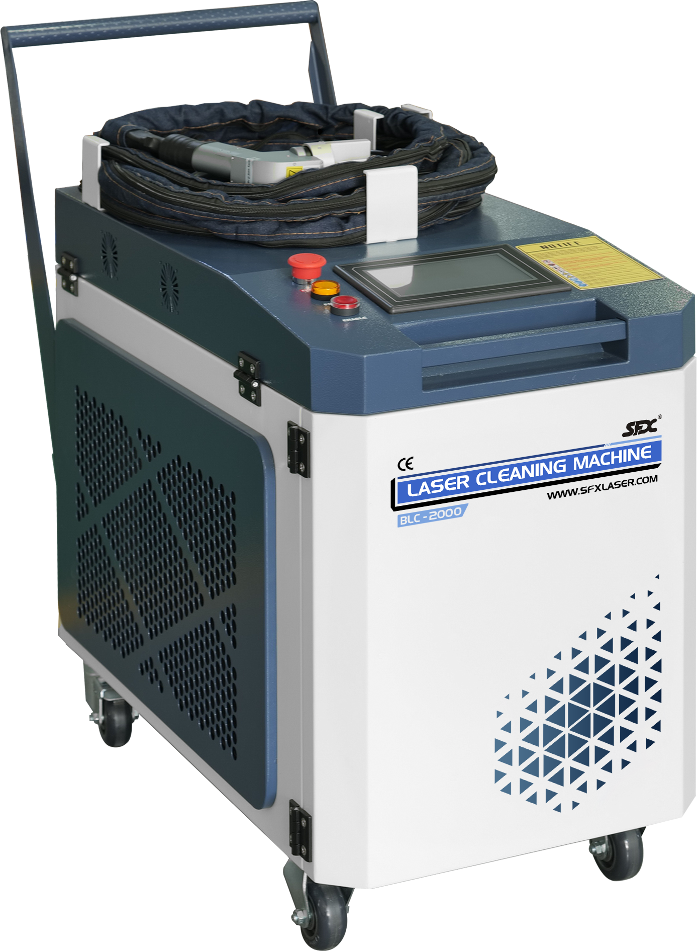 SFX Ninety Percent New BLC 2000W Laser Cleaning Machine Laser Cleaner Smart Interconnection Anti-Freeze Technology Rust Paint Oil Coating Remover