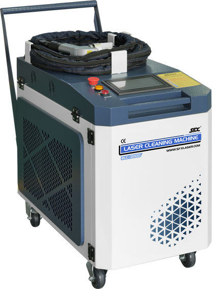 SFX Ninety Percent New BLC 2000W Laser Cleaning Machine Laser Cleaner Smart Interconnection Anti-Freeze Technology Rust Paint Oil Coating Remover