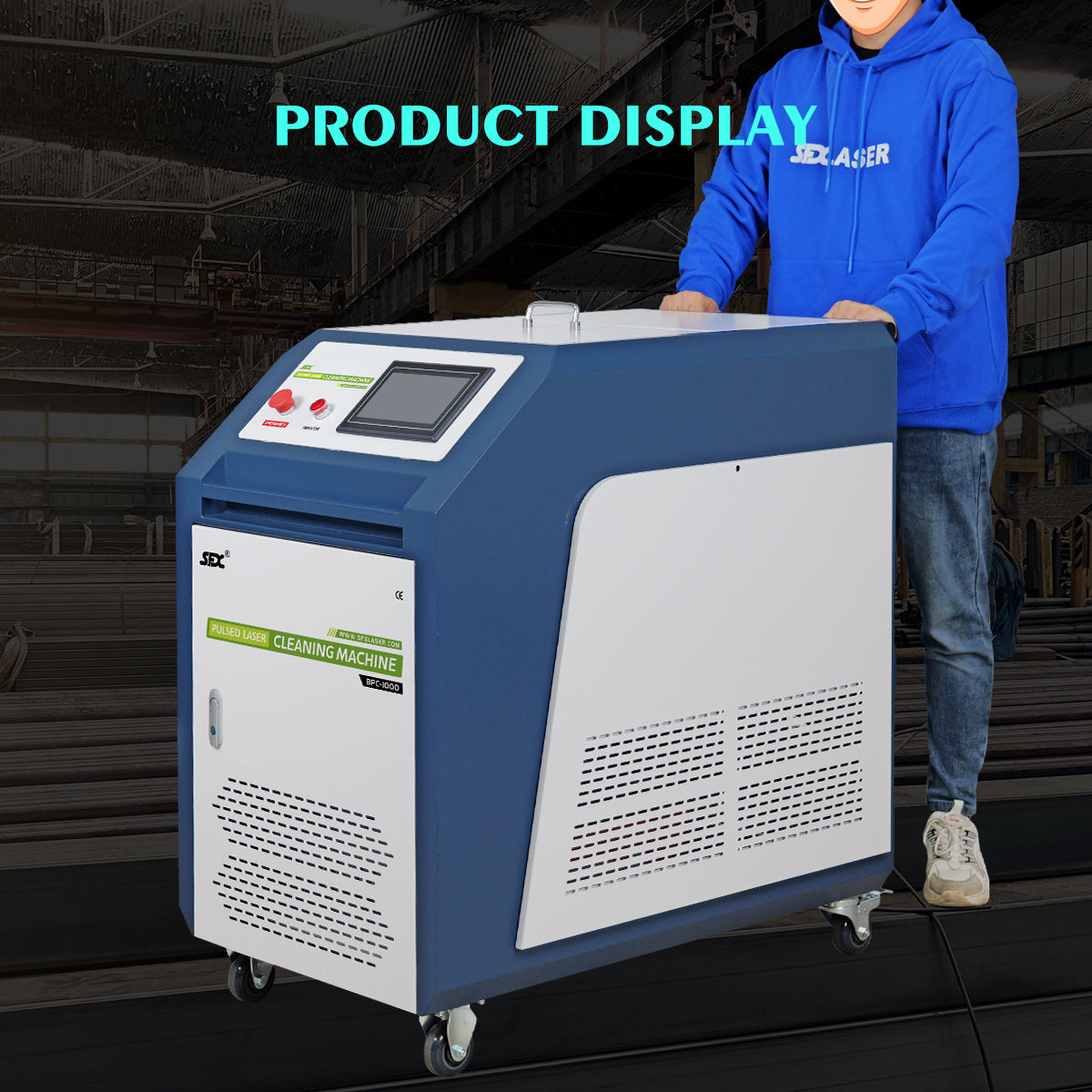 SFX USED BPC 300W Handheld Pulsed Laser Rust Removal for Metal/Wood Oil Painting Coating