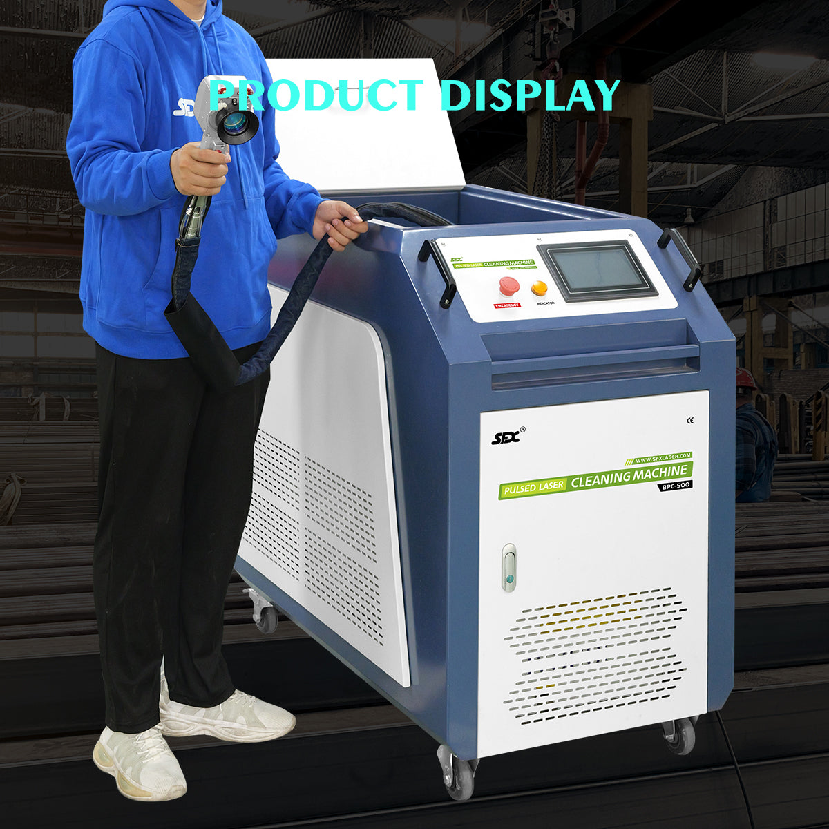 SFX USED BPC 300W Handheld Pulsed Laser Rust Removal for Metal/Wood Oil Painting Coating