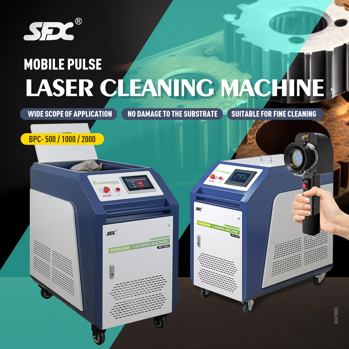 SFX BPC 500W 1000W 2000W Handheld Pulsed Laser Rust Removal for Metal/Wood Oil Painting Coating