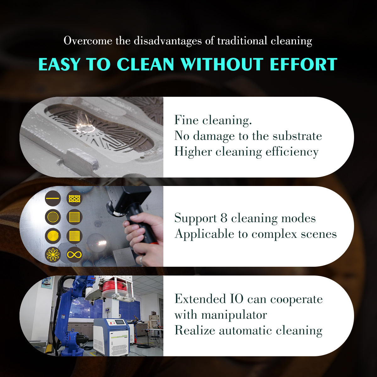 SFX BPC 500W 1000W 2000W Handheld Pulsed Laser Rust Removal for Metal Oil Painting Coating