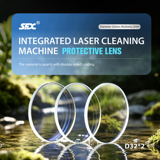 SFX 32×2 mm Double Wobble Laser Cleaning Machine Protective Lens– Fits SLC-2030B SLC-3040B