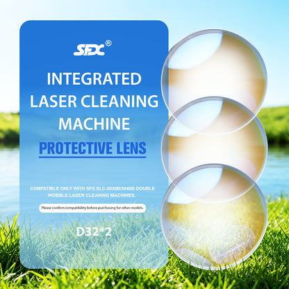 SFX 32×2 mm Double Wobble Laser Cleaning Machine Protective Lens– Fits SLC-2030B SLC-3040B