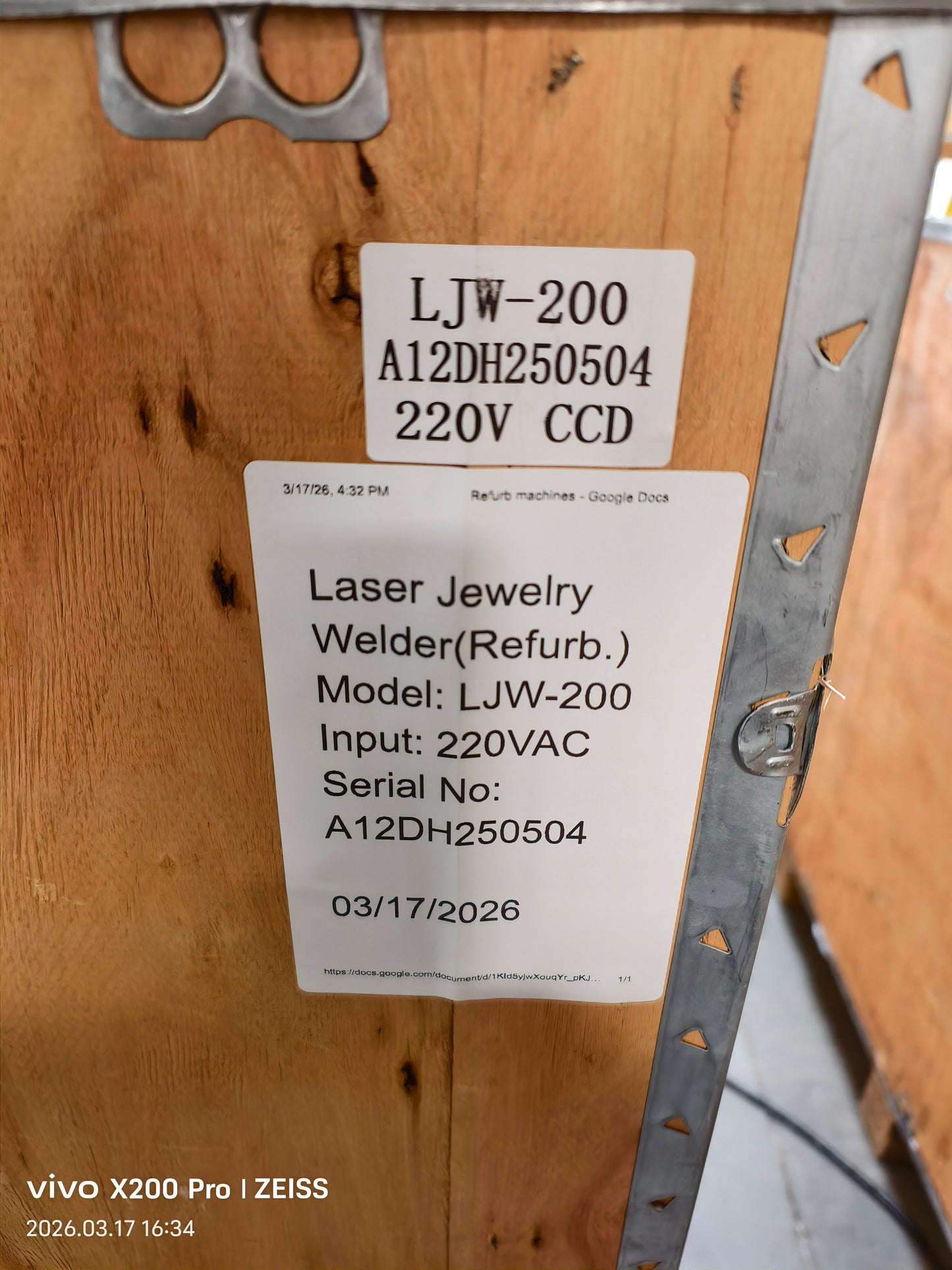 US Stock Second-hand 200W CCD Jewelry Laser Welding Machine
