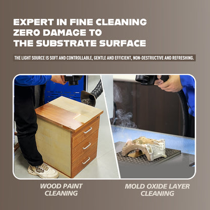 SFX LPC-300/500 Trolleycase Laser Cleaning Machine Portable Air-Cooled Pulsed Laser Rust Remover Paint/Coating Removal Machine for Wood/Metal with IoT Control