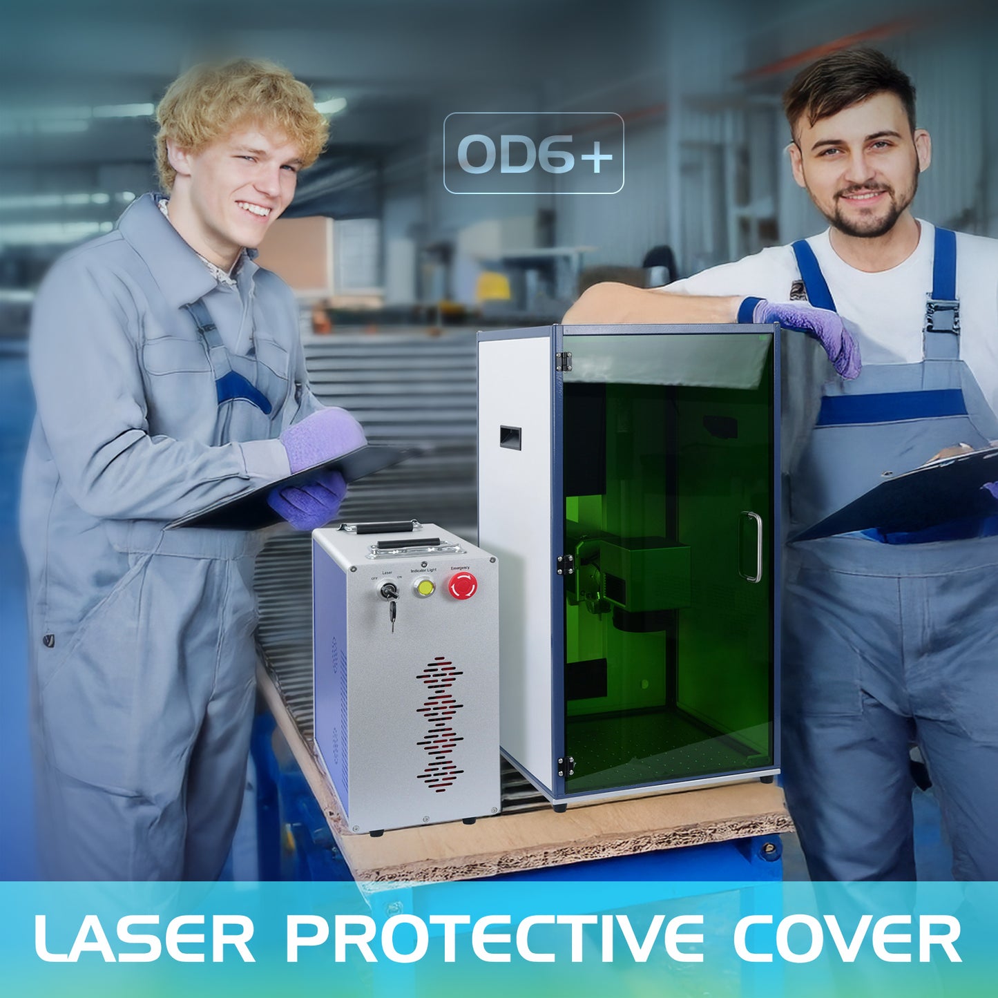 SFX Laser OD6+ Safety Protective Cover for Laser Marking Machines for UV/YAG Beam Blocking in Labs, Workshops & Industrial Settings