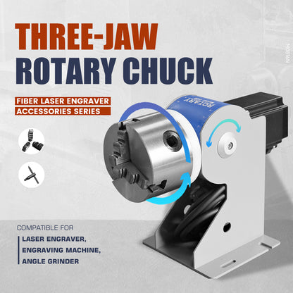 SFX Rotary Axis Rotary Chuck Rotating Shaft D80/D100/D125 with Driver for Laser Marking/Engraving Machine