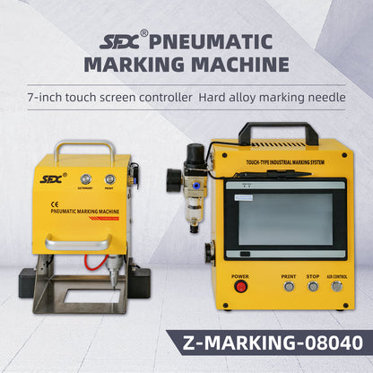 SFX Industrial 80*40mm Pneumatic Dot Peen Marking Machine Pneumatic Engraver for Automotive Chasis Marking Structure Marking VIN Number Punching