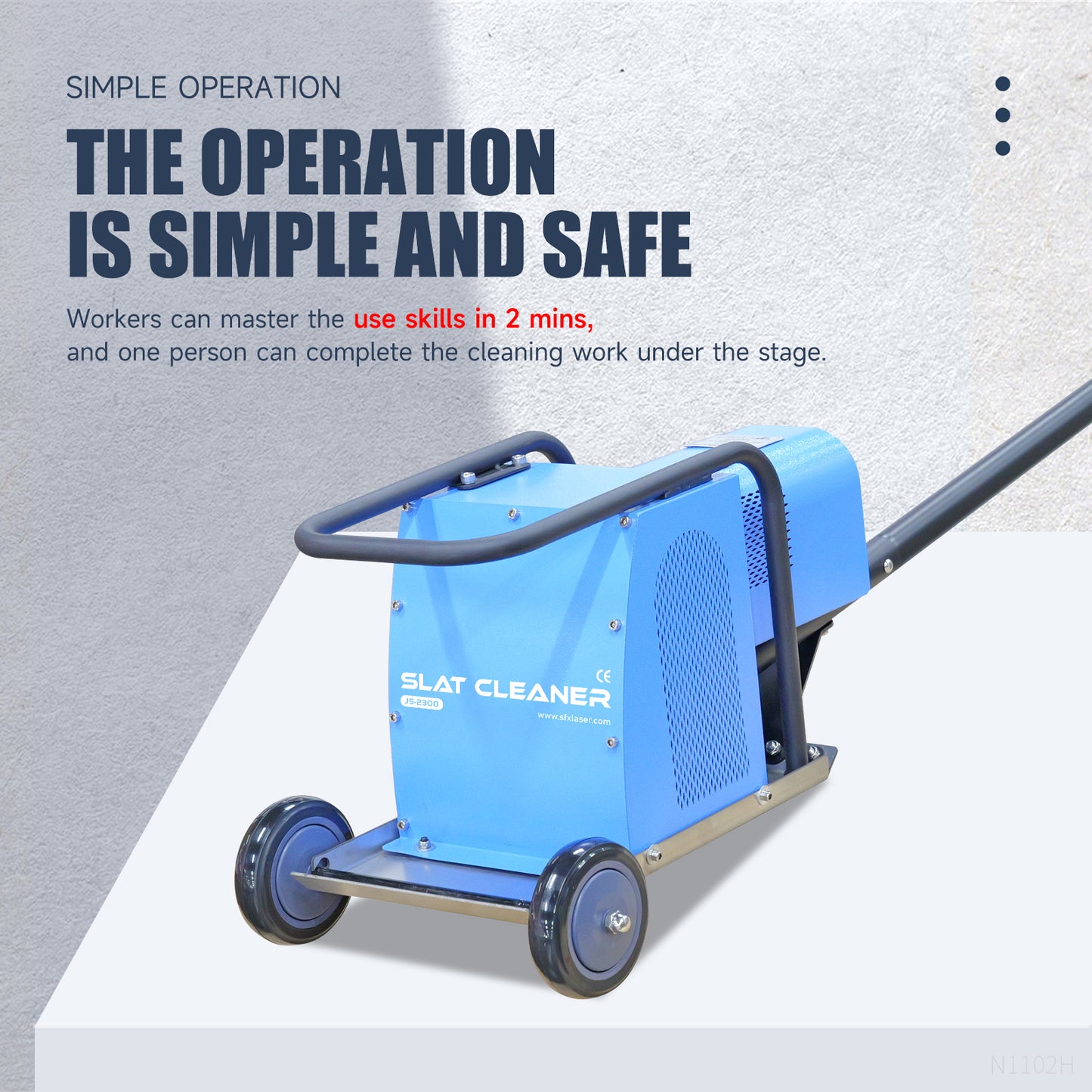 SFX Laser Slat Cleaning Machine JS-1000/2300 Laser Cutting Machine 220V Portable Slag Remover Cleaning Tool for CNC Laser Cutting Table Sword Fence Plasma Cutters
