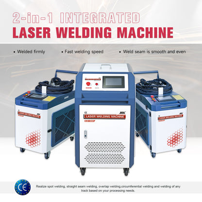 SFX 2-in-1 Handheld BLW 1.5KW-3KW Fiber Laser Welder Laser Welding Machine ＆ Seam Cleaning for Stainless Steel Aluminum Hardware Pipe Tube Plate Welding