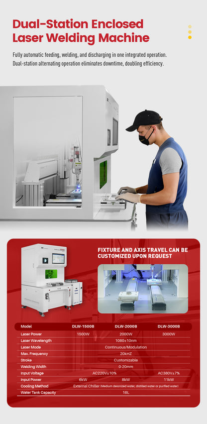 Dual-station Fully Enclosed Platform Automatic Laser Welding Machine Precision Fiber Welding Machine Automatic Welding