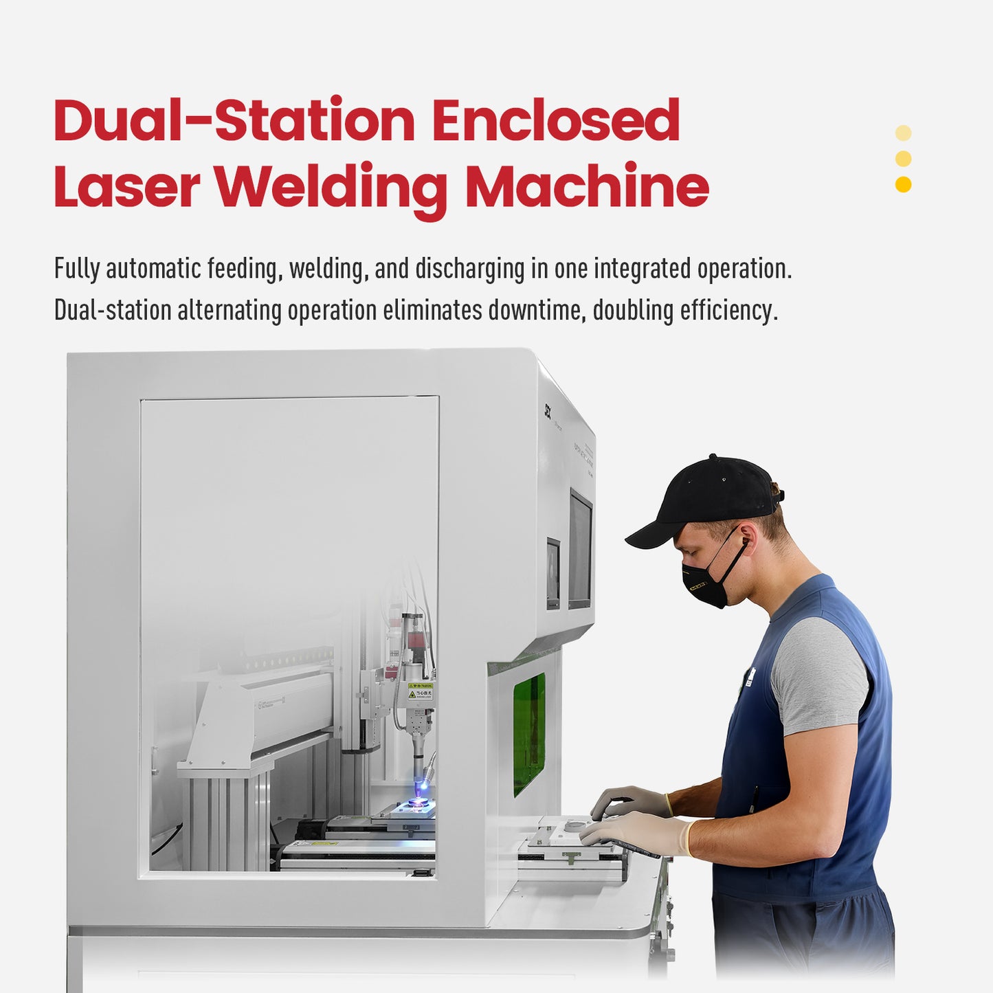 Dual-station Fully Enclosed Platform Automatic Laser Welding Machine Precision Fiber Welding Machine Automatic Welding
