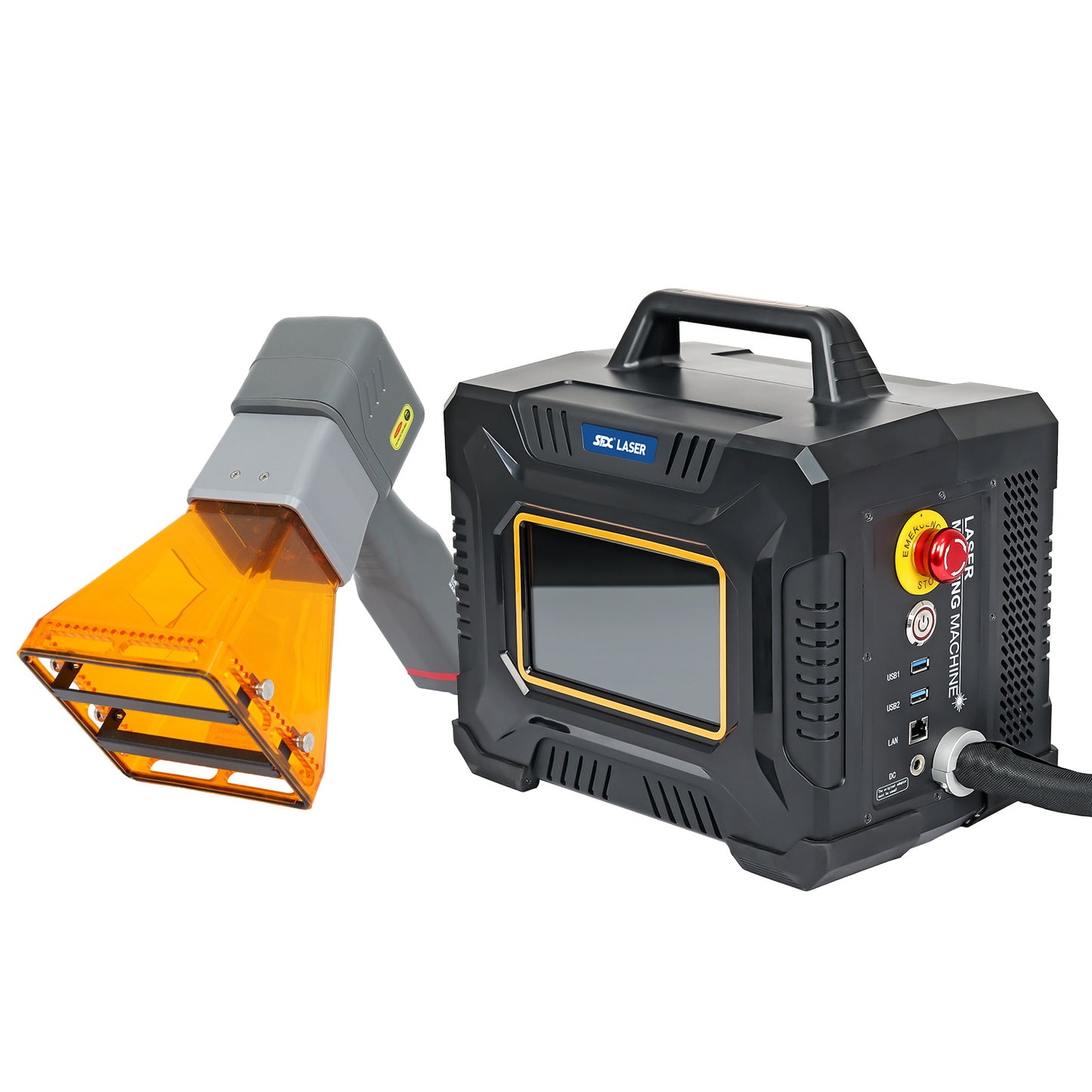 SFX 60W Laser Engraver Handheld Laser Marking Machine for 100×100mm Working Area 90/240V Portable Laser Marker for Metal, Wood