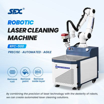 SFX RPC-500 Robotic Laser Cleaning Machine 6-Axis Automated Laser Cleaner for Industrial Cleaning