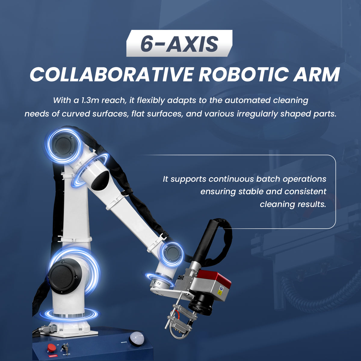 SFX RPC-500 Robotic Laser Cleaning Machine 6-Axis Automated Laser Cleaner for Industrial Cleaning