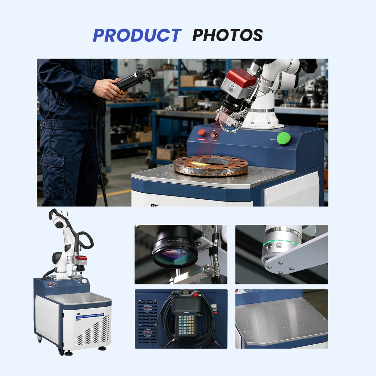 SFX RPC-500 Robotic Laser Cleaning Machine 6-Axis Automated Laser Cleaner for Industrial Cleaning