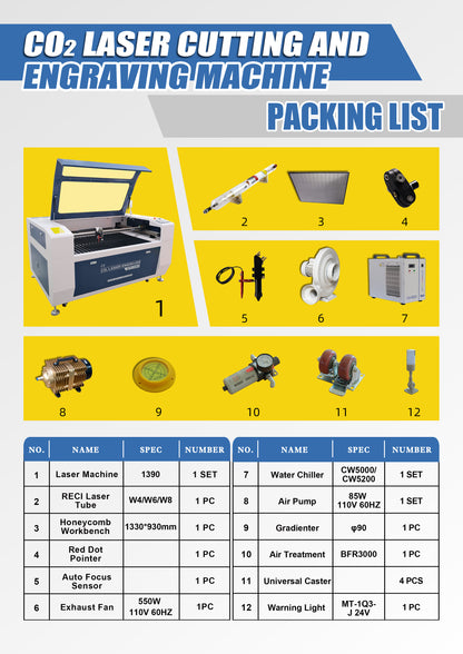 Germany Stock Special Deal 1300*900mm 150W CO2 Laser Engraver Cutter Cutting Engraving Carving Printer Ruida System