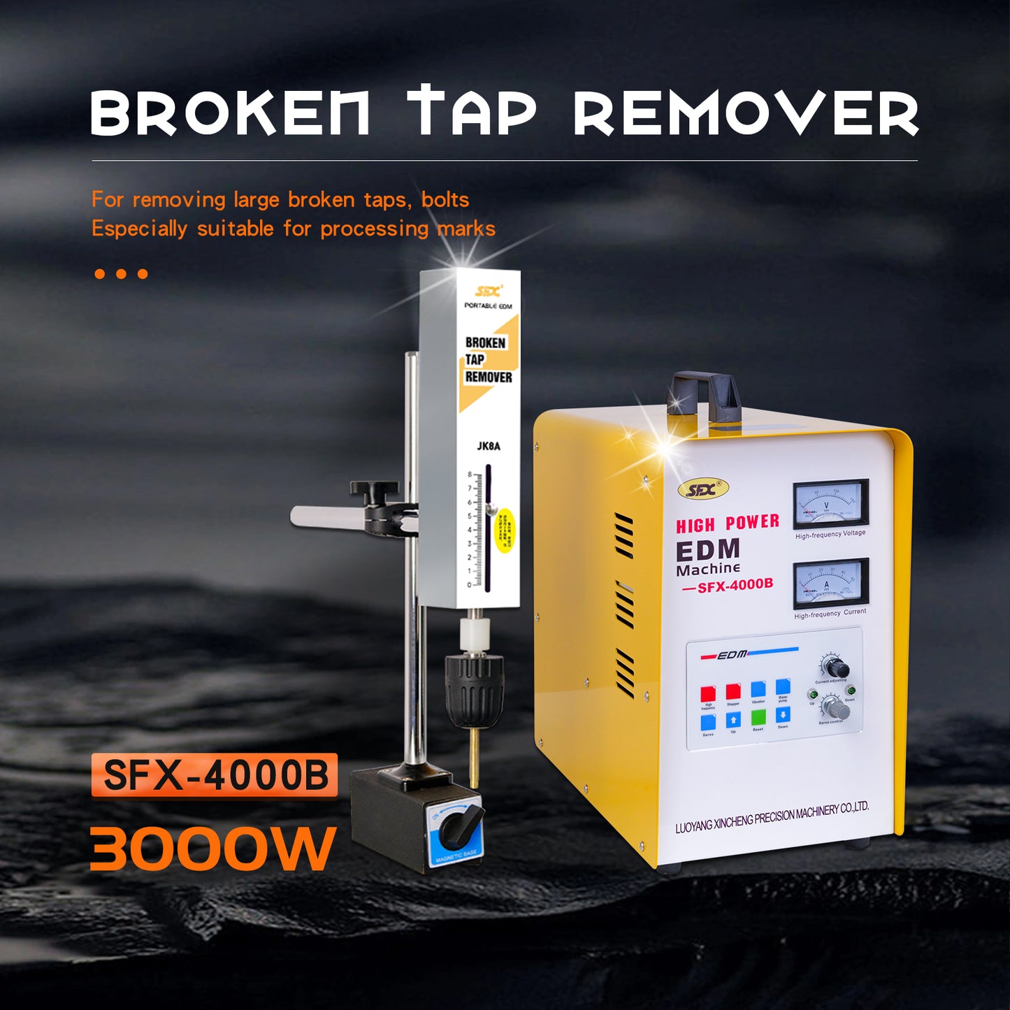 SFX Portable 3000W EDM Broken Tap Damaged Bolt Remover M2-M48 Drill Extractor Tap Disintegrator SFX-4000B