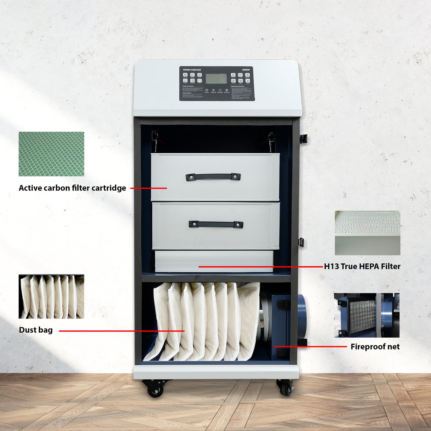 SFX-400L Laser Cleaning Machine Smoke Purifier Fume Extractor Fume Purifier for Laser Cleaning Welding Cutting Engraving