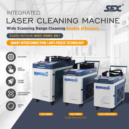 SFX SLC 1500W 2000W 3000W 6000W 500mm Scan Laser Cleaning Machine Laser Rust Remover with IoT  Laser Cleaner for Coating Painting Oil