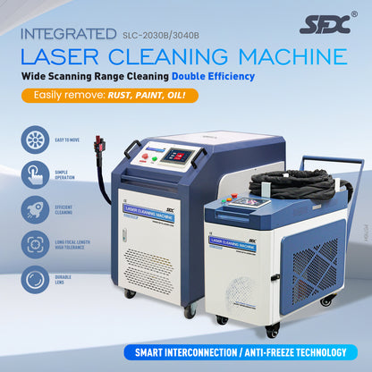 SFX SLC 2000W 3000W IoT Laser Cleaner with Wide 400mm Scan Anti-Freeze Fiber Laser for Rust, Paint, Oil Removal, Industrial-Grade Smart Cleaning Machine
