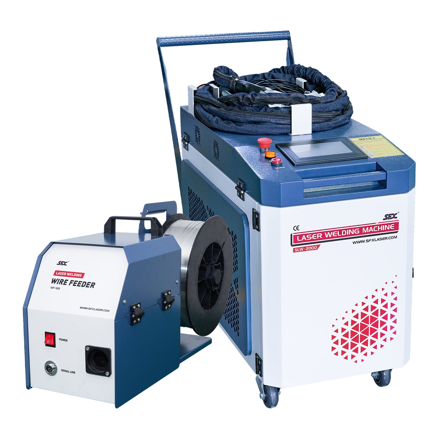 SFX 2-in-1 Handheld SLW 1.5KW-3KW Fiber Laser Welder Laser Welding Machine ＆ Seam Cleaning for Stainless Steel Aluminum Hardware Pipe Tube Plate Welding
