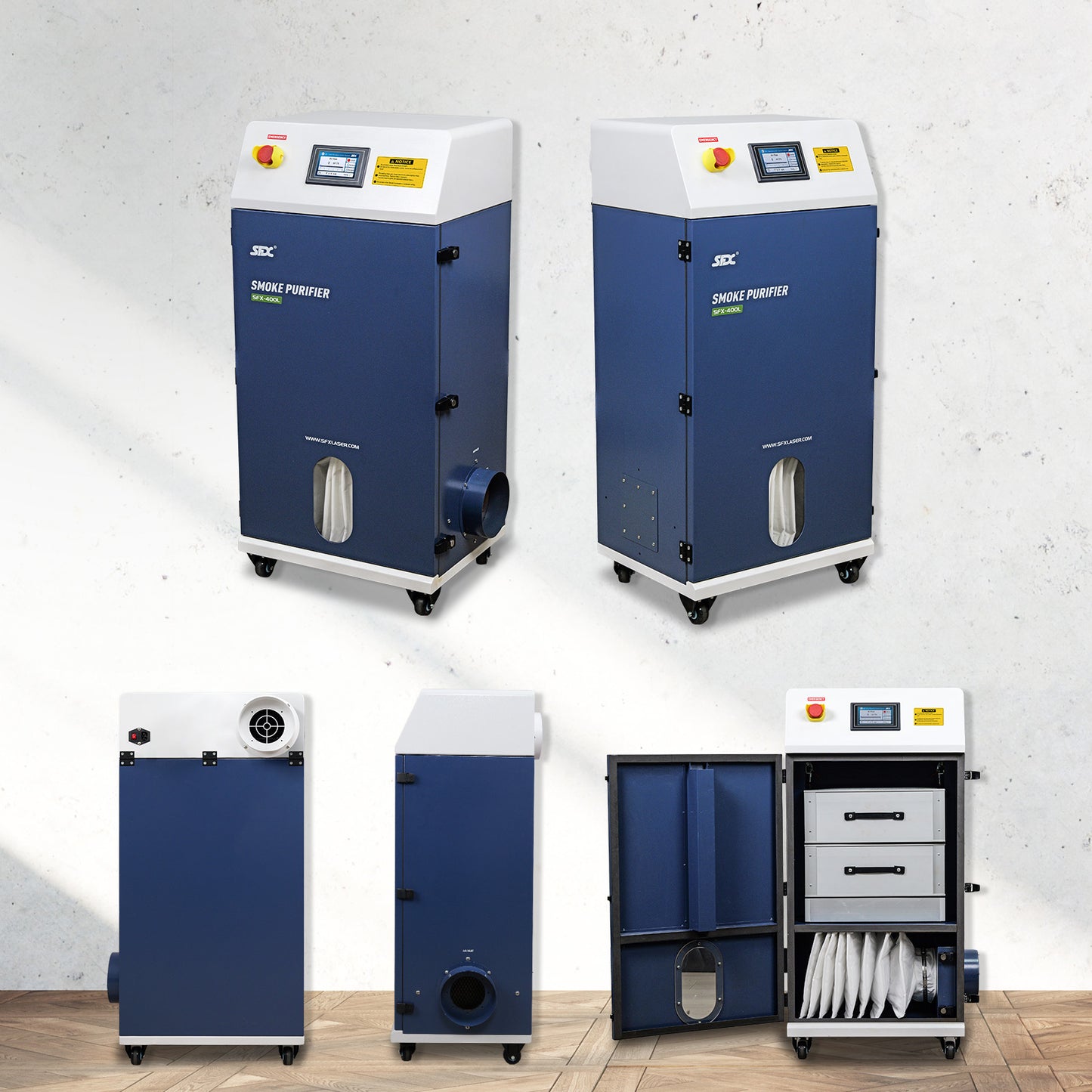 SFX-400L Laser Cleaning Machine Smoke Purifier Fume Extractor Fume Purifier for Laser Cleaning Welding Cutting Engraving