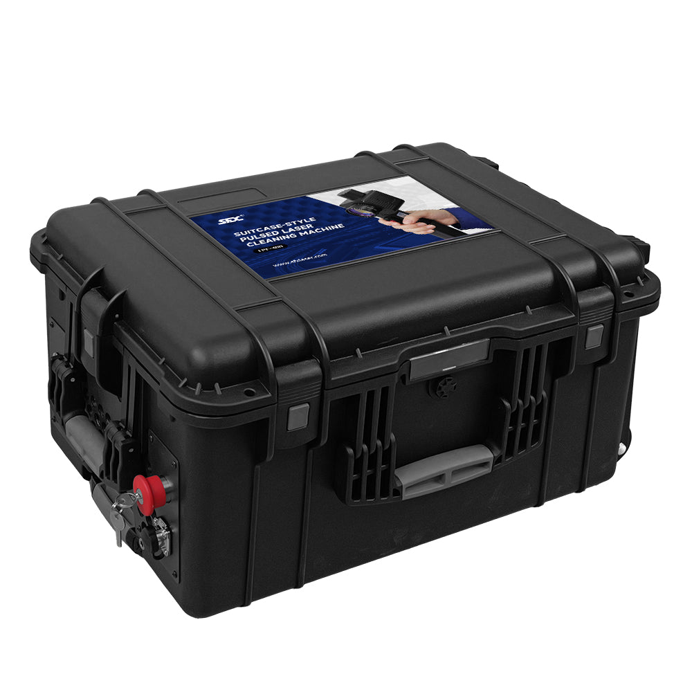 SFX LPC-300/500 Suitcase-Style Pulsed Laser Cleaning Machine Portable Air-Cooled Pulsed Laser Rust Remover Paint/Coating Removal Machine for Wood/Metal with IoT Control