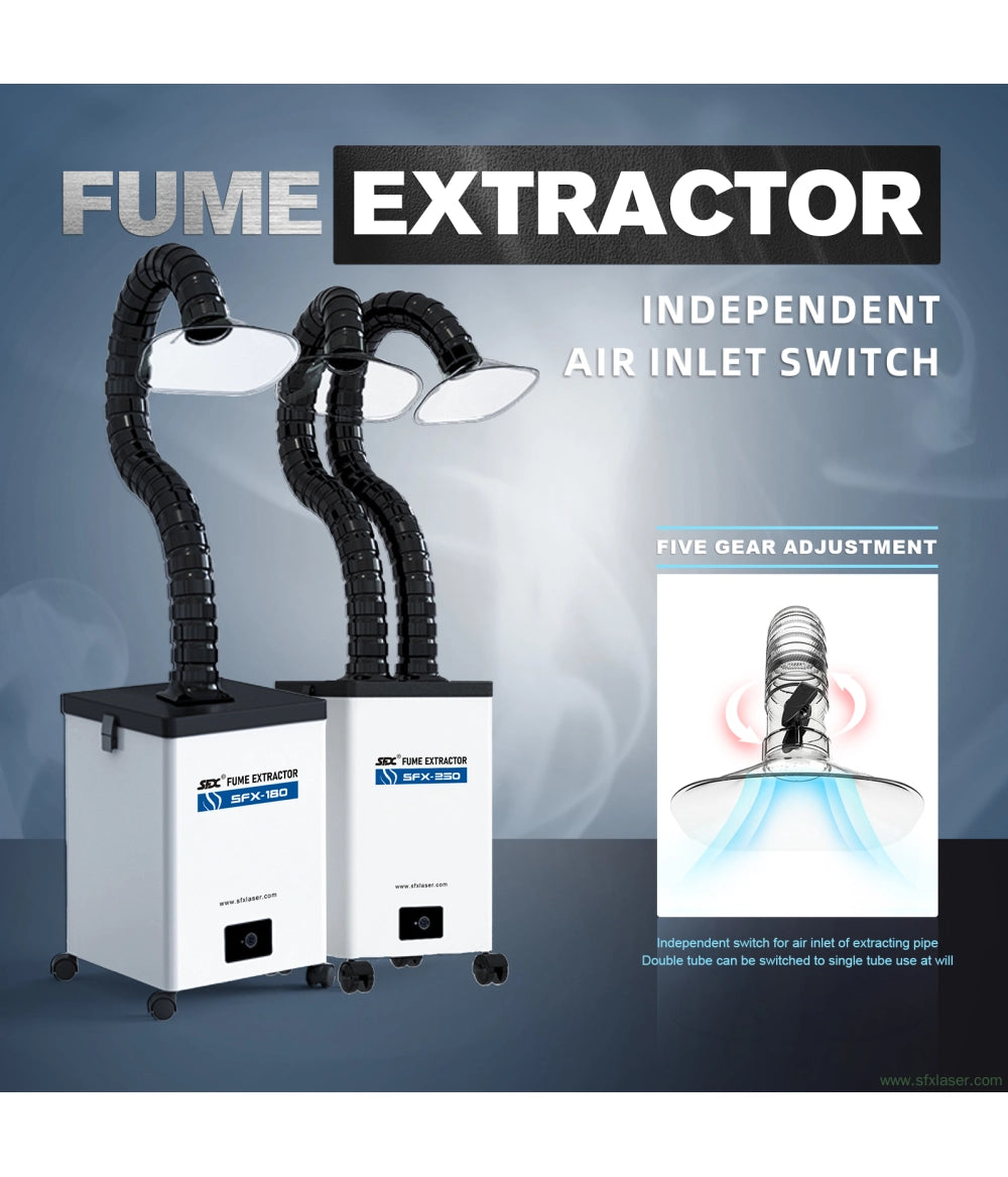 SFX Fume Extractor 80W/135W Smoke Purifiers with 3-Stage Filters Powerful Suction