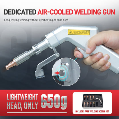 SFX ALW 1400W Integrated Laser Welder Air-Cooled Fiber Laser Welding Machine with Integrated Welding and Weldseam Cleaning for Stainless Steel