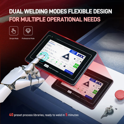 SFX ALW 1400W Integrated Laser Welder Air-Cooled Fiber Laser Welding Machine with Integrated Welding and Weldseam Cleaning for Stainless Steel