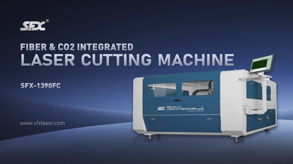 SFX 1500W Fiber & CO2 Integrated Cutting Machine SFX-1390FC Laser Cutter With 1300*900mm Working Area Metal Non-metal Cutter